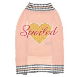 NWOT Vibrant Life Pink Dog Sweater Spoiled Medium